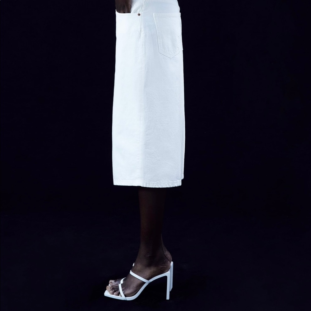 Zara Minimalist strappy leather heeled sandals.